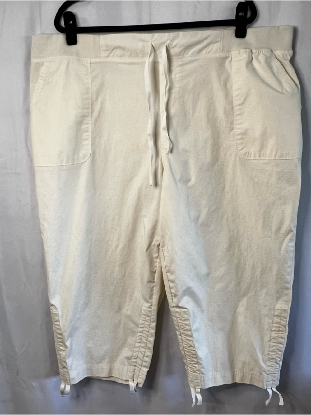 Kinesis Womens Cream Drawstring Casual Pants